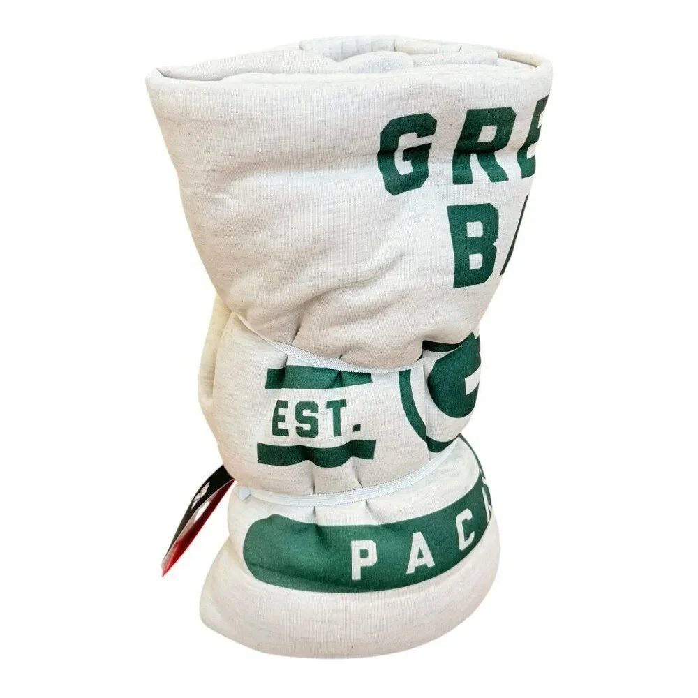 Green Bay Packers Throw Oatmeal Sweatshirt Blanket 54 X 84